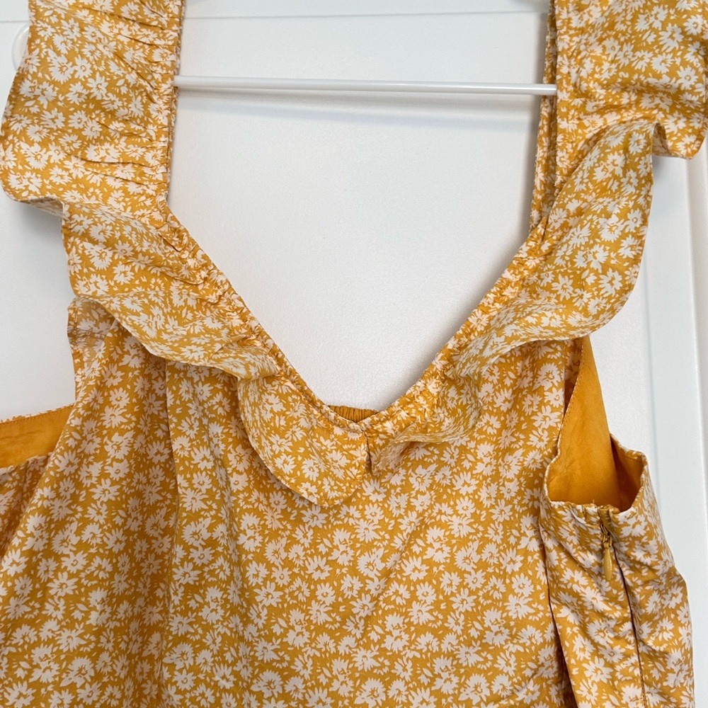 J Crew Factory Yellow Floral Dress - Picture 4 of 6